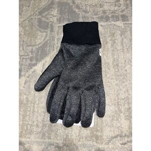 New Free Country Men's Lightweight Touchscreen Gray Black Gloves Sz Medium/large